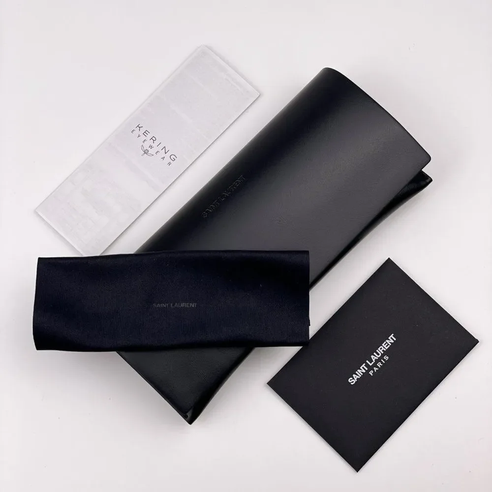 Saint Laurent SL593 001 Sunglasses Black Square Unisex